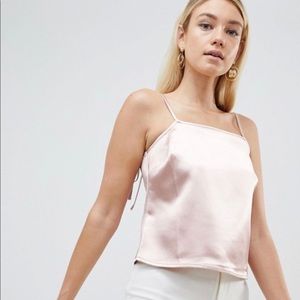 ASOS Satin Style Fabric Cami with Tie Straps